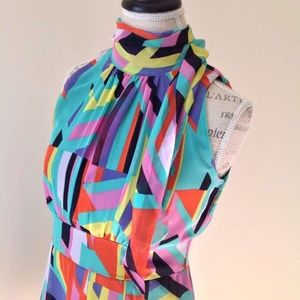 I LE New York | Retro Sash Fit & Flare Midi Dress